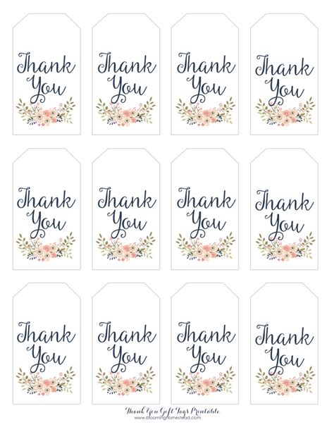Thank you for email templates matter in the industry when customer relationships matter the most. Thank You Gift Tags - Blooming Homestead