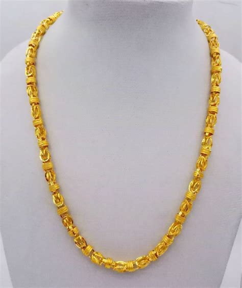 22kt Yellow Gold Handmade Fabulous 20 Inches Chain Necklace Etsy