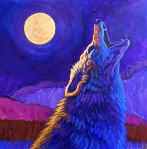Midnight Howl Painting By Theresa Paden Fine Art America