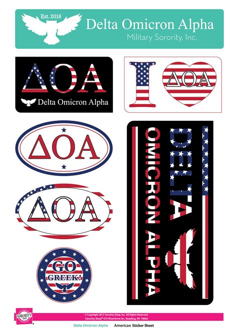 Delta Omicron Alpha American Stickers Alpha Phi Sticker American