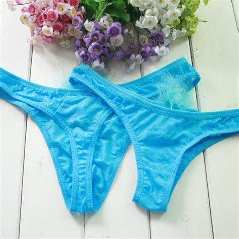 Women And Men Feather Sexy Couples Underwear Lace Thongs G String V