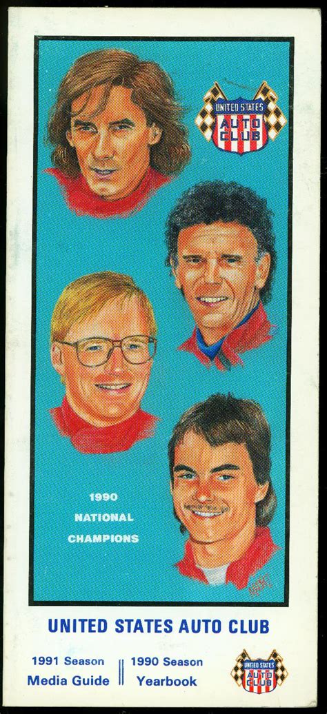 UNITED STATES AUTO CLUB 1990-91 SEASON MEDIA GUIDE USAC FN: Fine