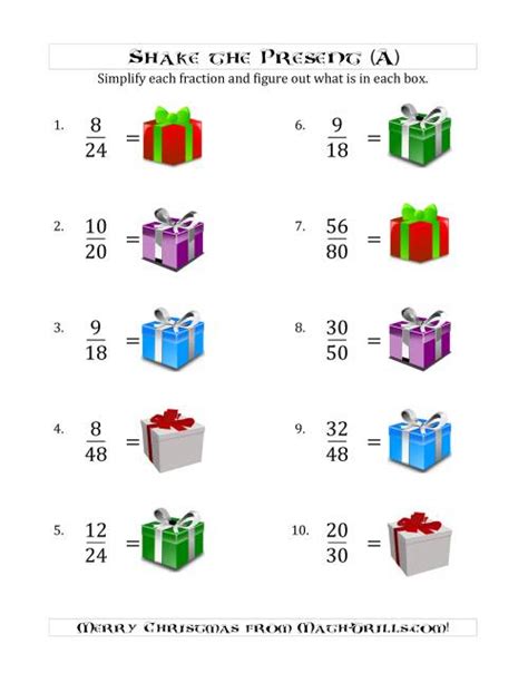 Shake The Present Simplified Fractions A