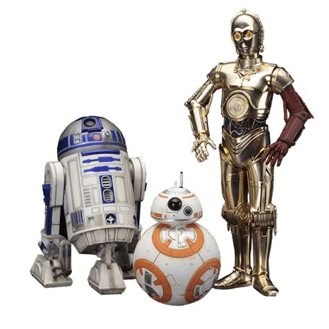 Star Wars The Force Awakens C 3po R2 D2 And Bb 8 Artfx 110 Scale