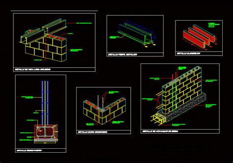 Concrete Wall Blocks Dwg Detail For Autocad Designs Cad