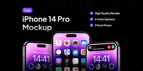 Free Iphone 14 Pro Mockups Figma