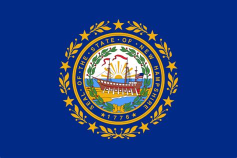 New Hampshire State Information Symbols Capital Constitution Flags