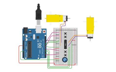 Circuit Design Copy Of Arduino и L293d Двигатель постоянного тока