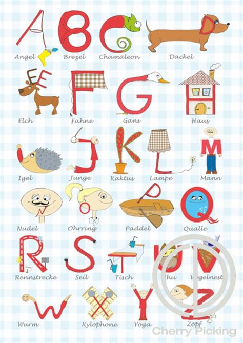 Poster Abc Alphabet Letters A3 Nursery Baby Room Wall Etsy