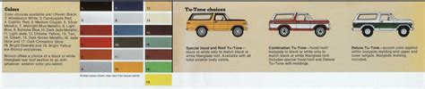 Ford Bronco Paint Codes And Color Charts