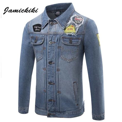 Jamickiki Brand 2016 Fashion Mens Denim Blue Jacket Men Long Sleeve