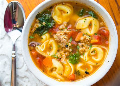 Spinach And Tortellini Soup With Sausage No Plate Like Home