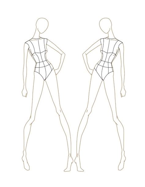 Free Fashion Design Croquis Templates Printable Templ