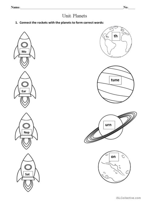 Planets Worksheet Kids English Esl Worksheets Pdf And Doc