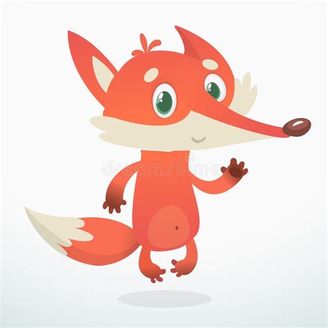 Cute Cartoon Fox Character Wild Forest Animal Collection Stock Vector