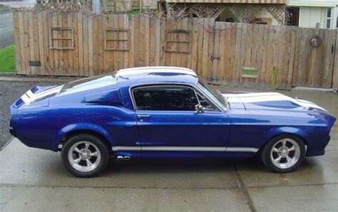 1967 Ford Mustang Custom Fastback Blue With White Stripes Ford Daily