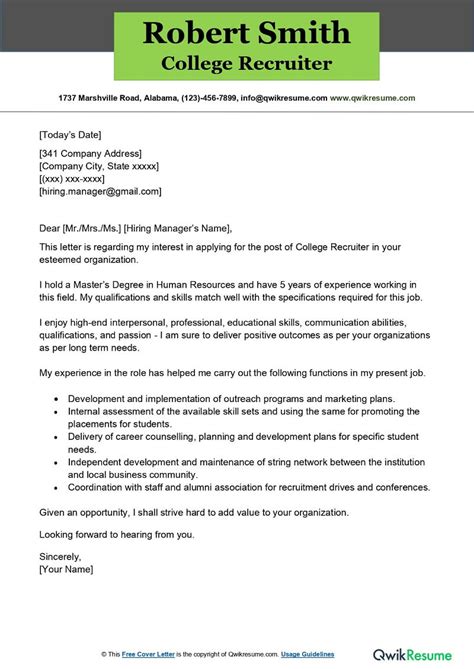 Student Worker Cover Letter Examples Qwikresume
