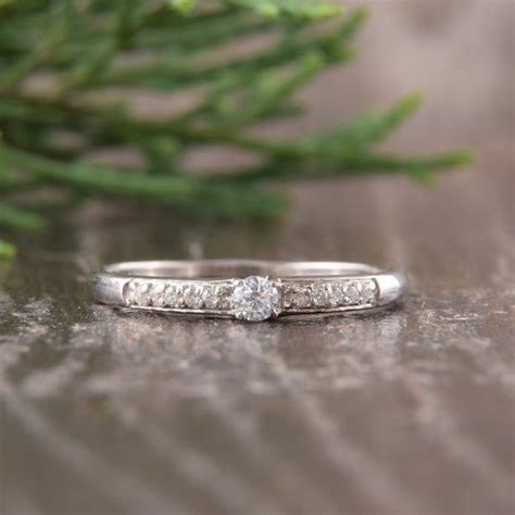 Dainty Diamond Promise Ring Small Diamond Promise Ring Simple Diamond