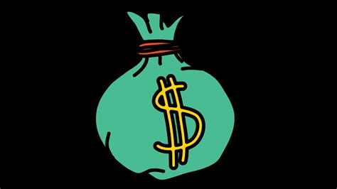 Money Bag With Dollar Sign Animation Transparent Vector Motion Graphics