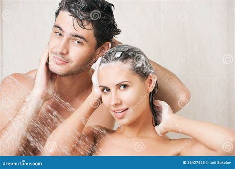 Couple In Shower Stock Image Image Of Enjoyment Caucasian