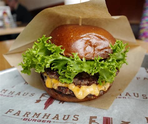There's room for you at farm haus. Farmhaus Burger | Roadfood
