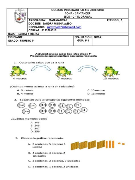 Primero Evaluación Tipo Icfes Pdf