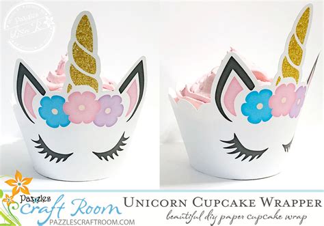 Unicorn Cupcake Wrapper Pazzles Craft Room