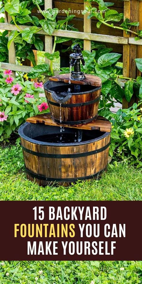 We need drink and we should make the water source with style. 15 Backyard Fountains You Can Make Yourself | Fountains ...