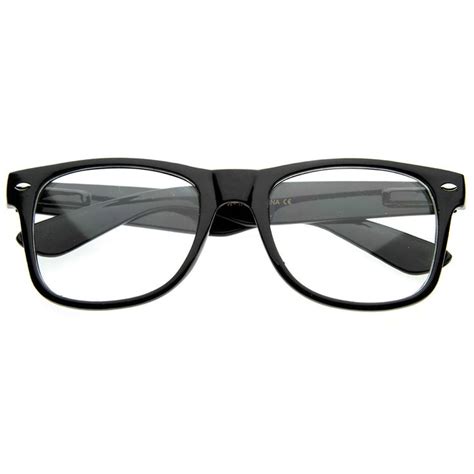 Standard Retro Clear Lens Nerd Geek Assorted Color Horned Rim Glasses 2873 Nerd Glasses