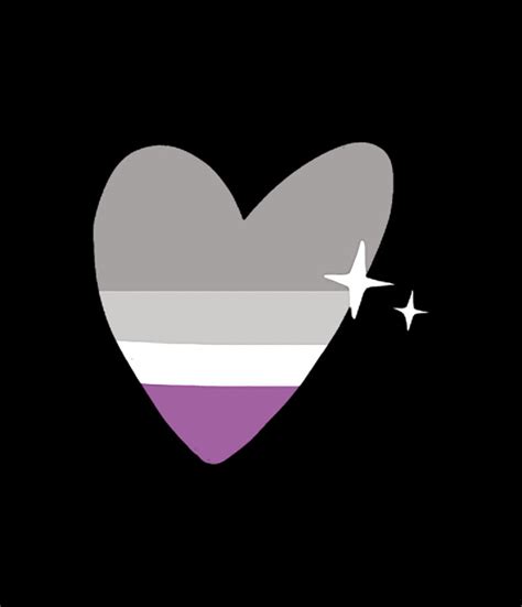 Asexual Heart Lgbtqia Ace Pride Flag Love Illustration Digital Art By Quynh Vo
