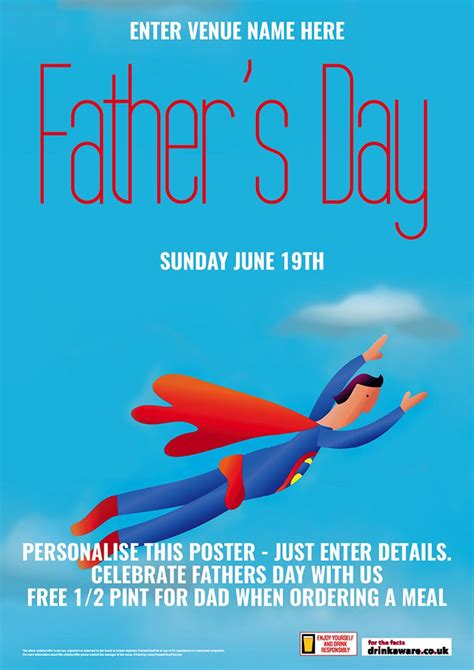 Father's day was first celebrated after the worst mining accident in u.s. Father's Day Poster | Promote Your Pub
