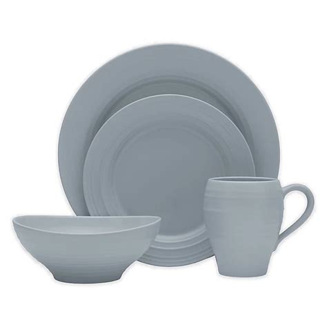 Mikasa® Swirl 4 Piece Place Setting In Grey Bed Bath And Beyond Canada