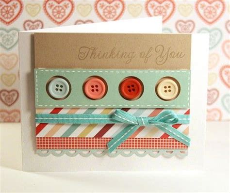 Button Greeting Cards Ideas For Handmade Homemade Card Making Paper