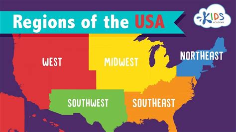 5 Regions Of The United States For Kids Geography For Children Kids