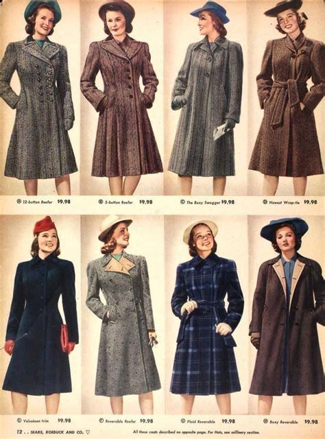 Dress Coat Womens Dresscoat 1940s Fashion Retro Fashion Fashion 1940s