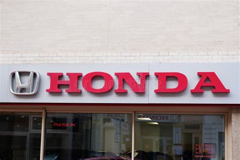 Honda Car Motor Text Logo Dealership Sign Brand Store Japan