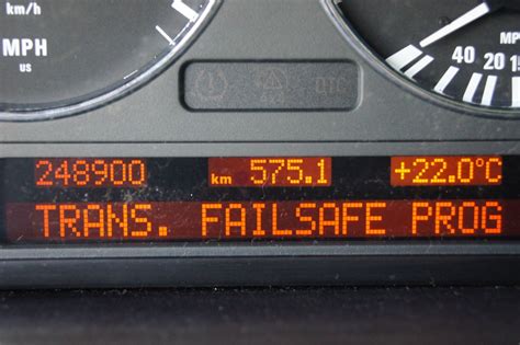 So my bmw x5 2002 keeps showing transmission failsafe program warning. Trans failsafe prog bmw x5 e53