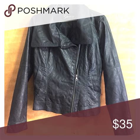 Guess Leather Jacket The Best Feature About This Leather Jacket Is That