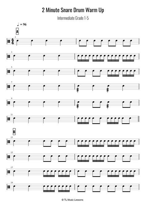 How To Read Snare Drum Sheet Music For Beginners