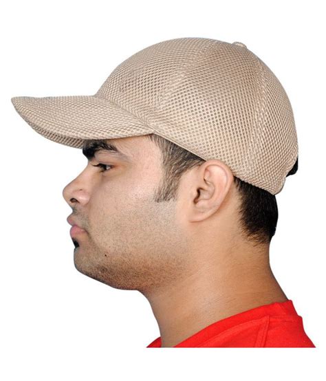 Promoworks Beige Plain Polyester Caps Buy Online Rs Snapdeal
