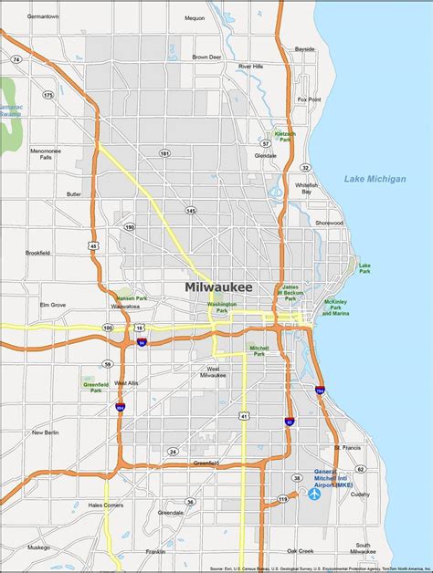 Milwaukee Map Collection Wisconsin Gis Geography