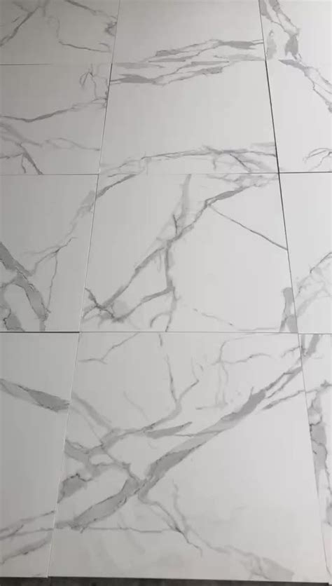 24x24 Chinese Cheap Full Polished Glazed Carrara Marble Flooring And