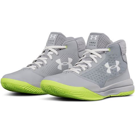 Under Armour Leather Womens Ua Jet 2017 Basketball Shoes In Gray For