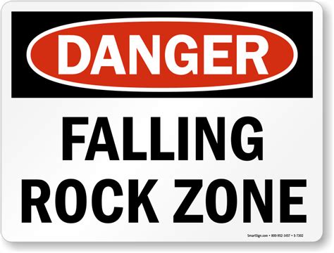 Falling Rock Zone Sign Sku S 7302