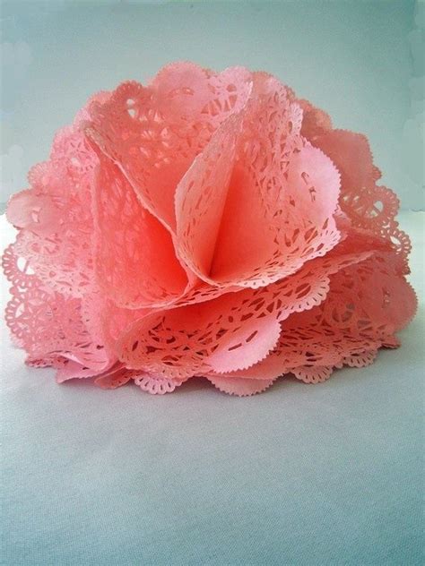 Dyed Paper Doily Flowers By 9lee Paper Flowers How To Make Paper