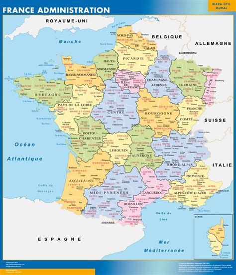 Wall Map Of France Departments Largest Wall Maps Of The World
