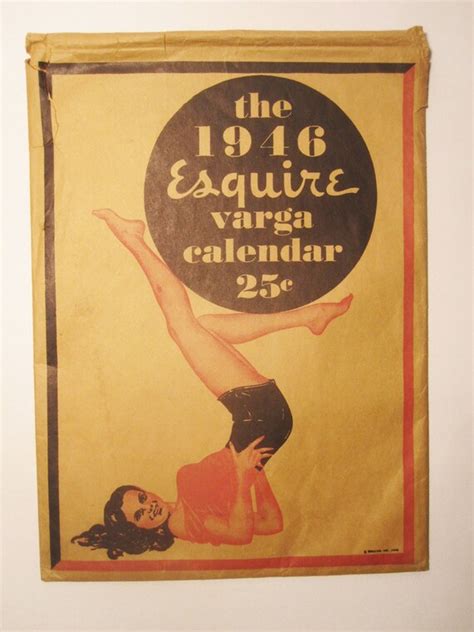 Vintage Vargas Esquire Pin Up Calendar 1946 By Bigalskollects