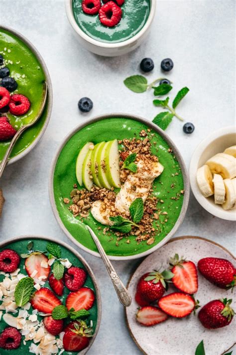 Green Smoothie Bowls 3 Ways Vegan Crowded Kitchen