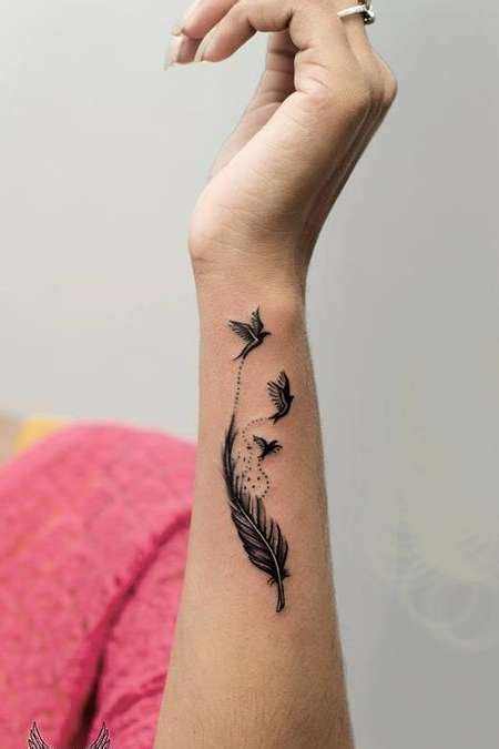Tattoo Designs For Girls Wrist Feather