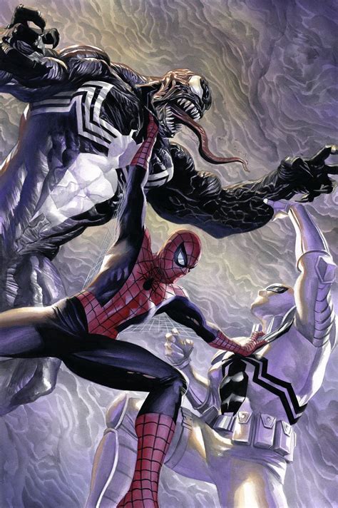 Venom Spider Man And Agent Anti Venom By Alex Ross Marvel Spiderman
